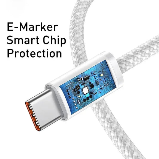 Original USB-C Cable For Apple iPhone 15 Pro Max PD 60W Fast Charging For Huawei Xiaomi Samsung Type C Weaving Cable Accessories